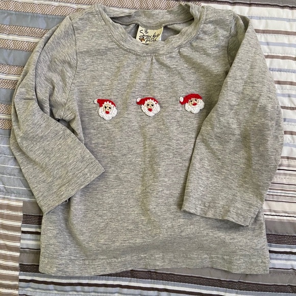 French Knot Santa Shirt - Picture 1 of 1